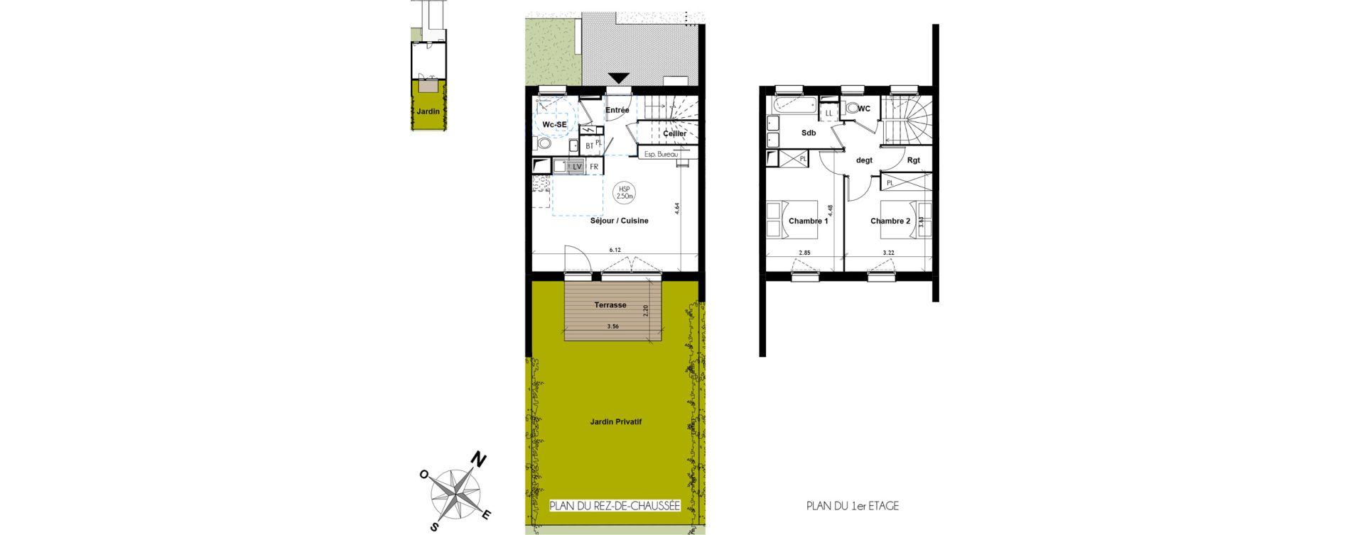 Villa T3 de 70,04 m2 &agrave; Aussonne Centre