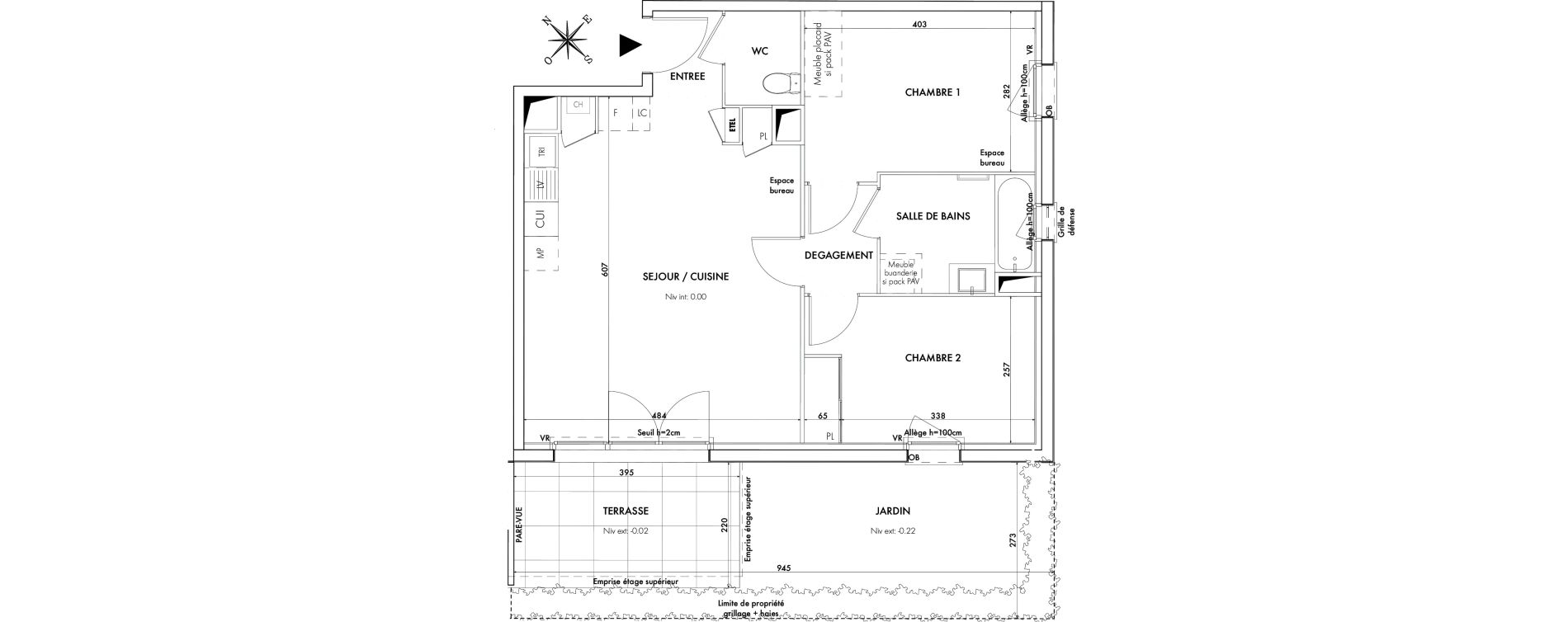Appartement T3 de 61,82 m2 &agrave; Aussonne Centre