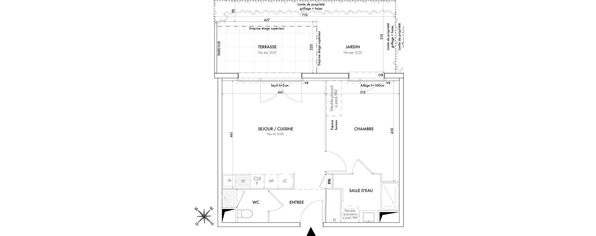 Appartement T2 de 44,25 m2 &agrave; Aussonne Centre