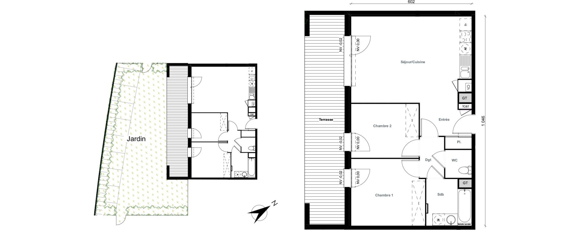Appartement T3 de 60,96 m2 &agrave; Aussonne Centre