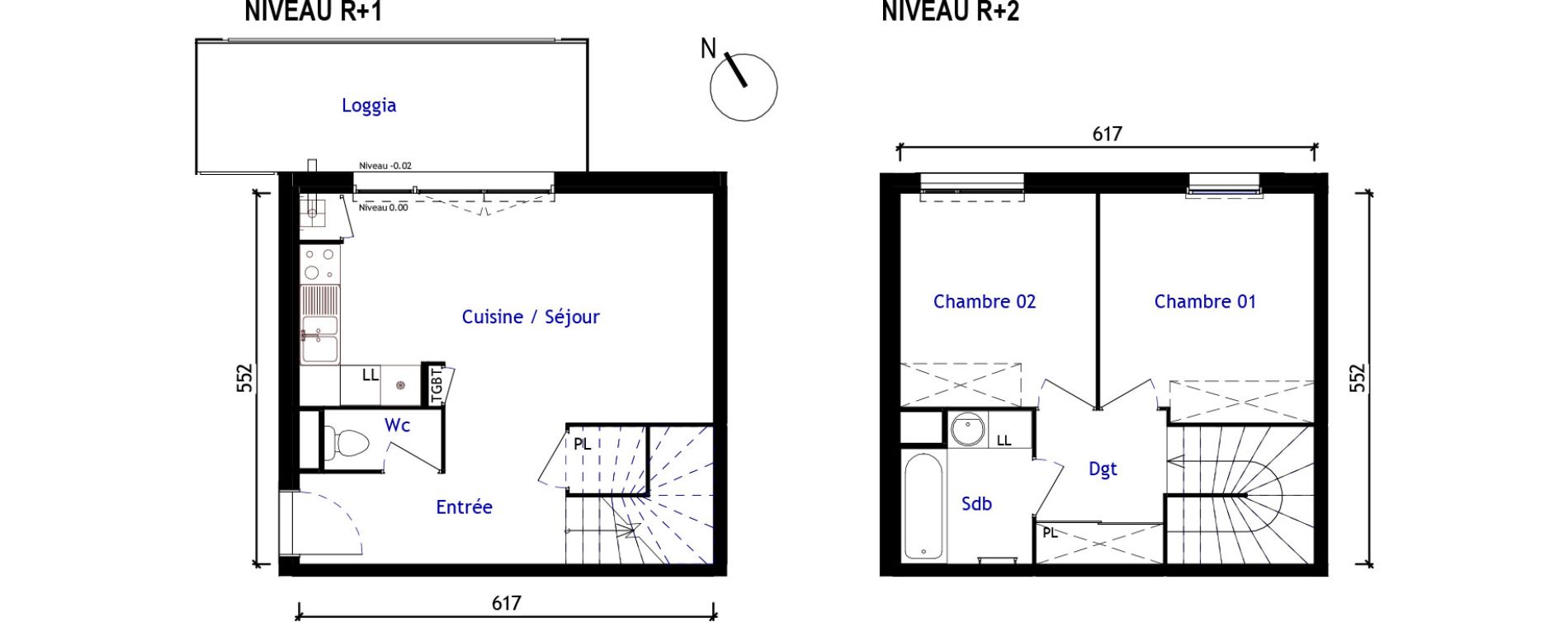 Appartement T3 de 58,20 m2 &agrave; Aussonne Centre