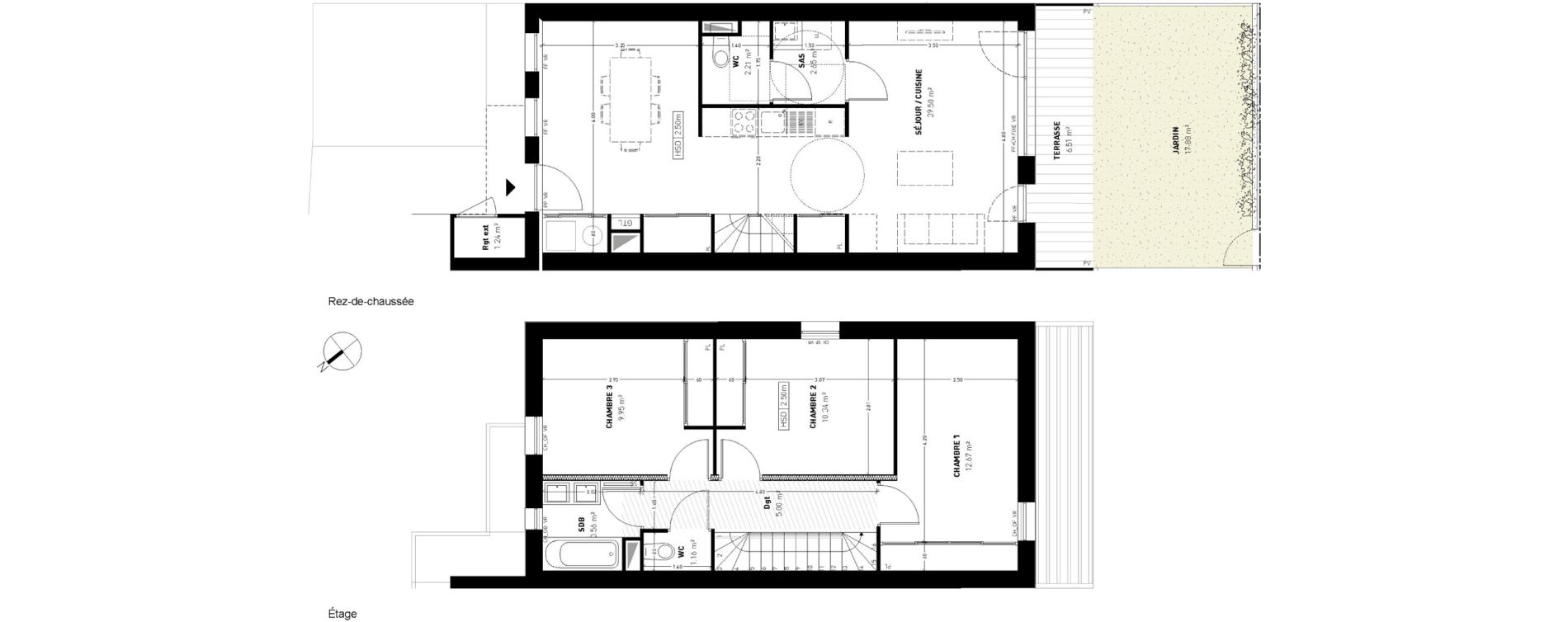 Maison T4 de 87,04 m2 &agrave; Auzeville-Tolosane Argento
