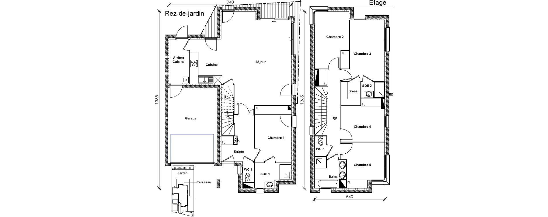 Villa T6 de 142,14 m2 &agrave; Auzeville-Tolosane Centre