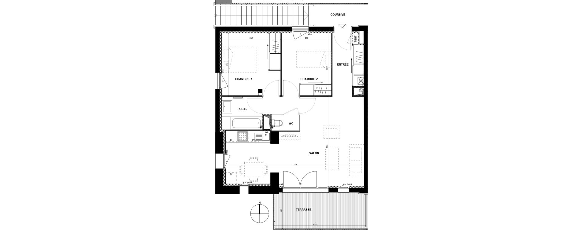 Appartement T3 de 60,30 m2 &agrave; Balma Centre