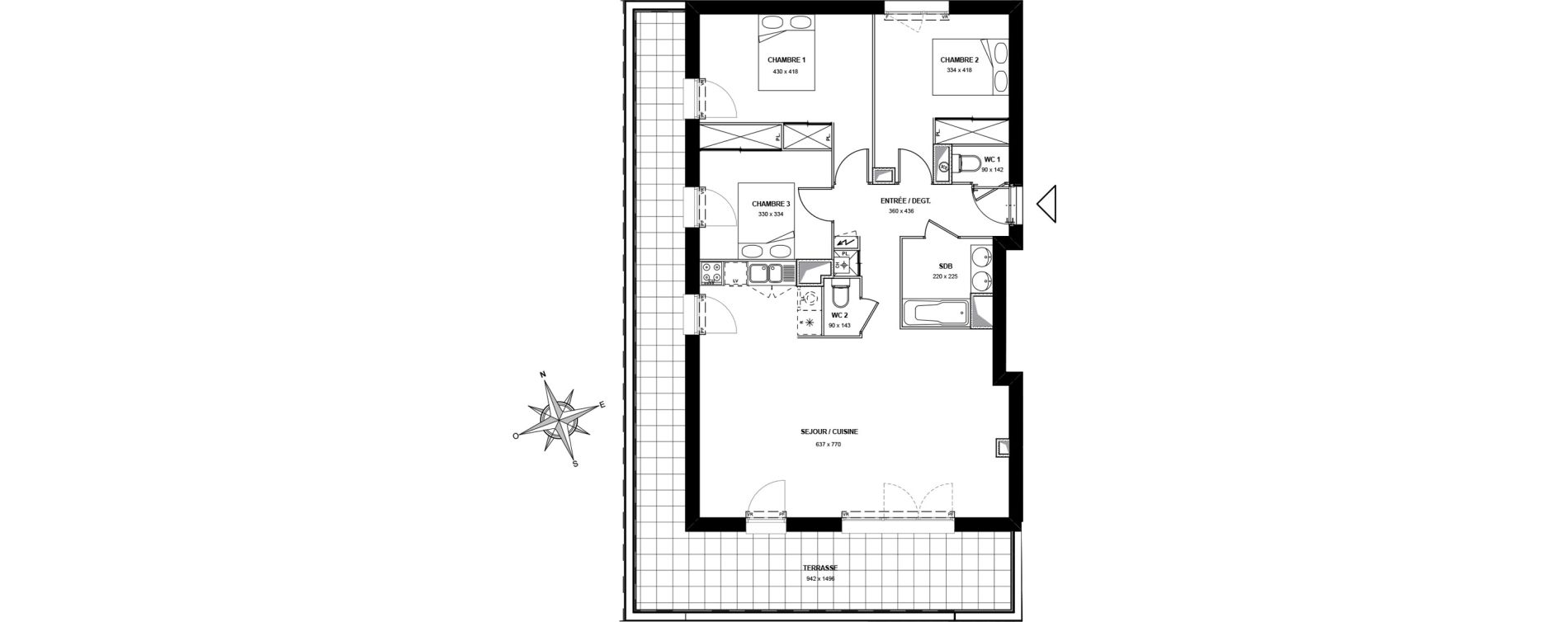 Appartement T4 de 91,40 m2 &agrave; Balma Saint-clair - coteaux