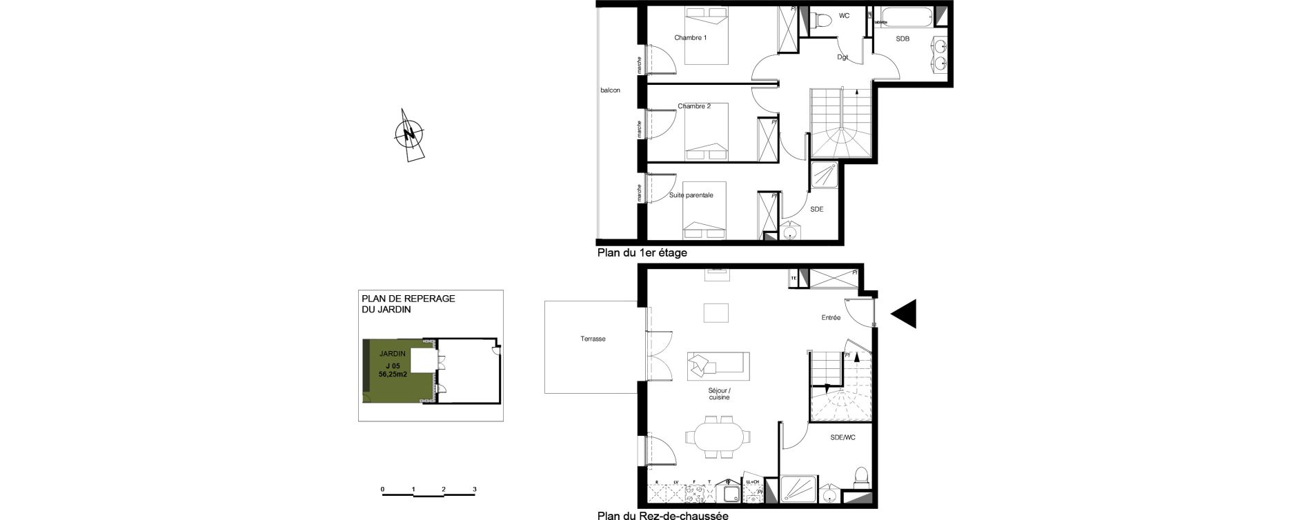 Duplex T4 de 101,48 m2 &agrave; Balma Le ch&acirc;teau