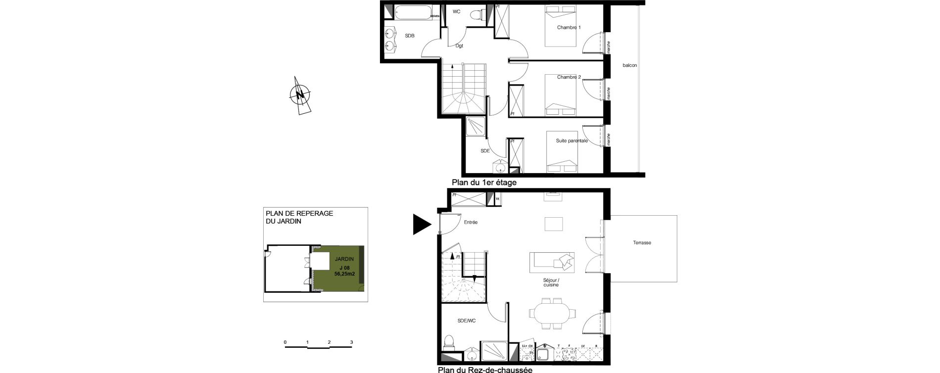 Duplex T4 de 101,74 m2 &agrave; Balma Le ch&acirc;teau