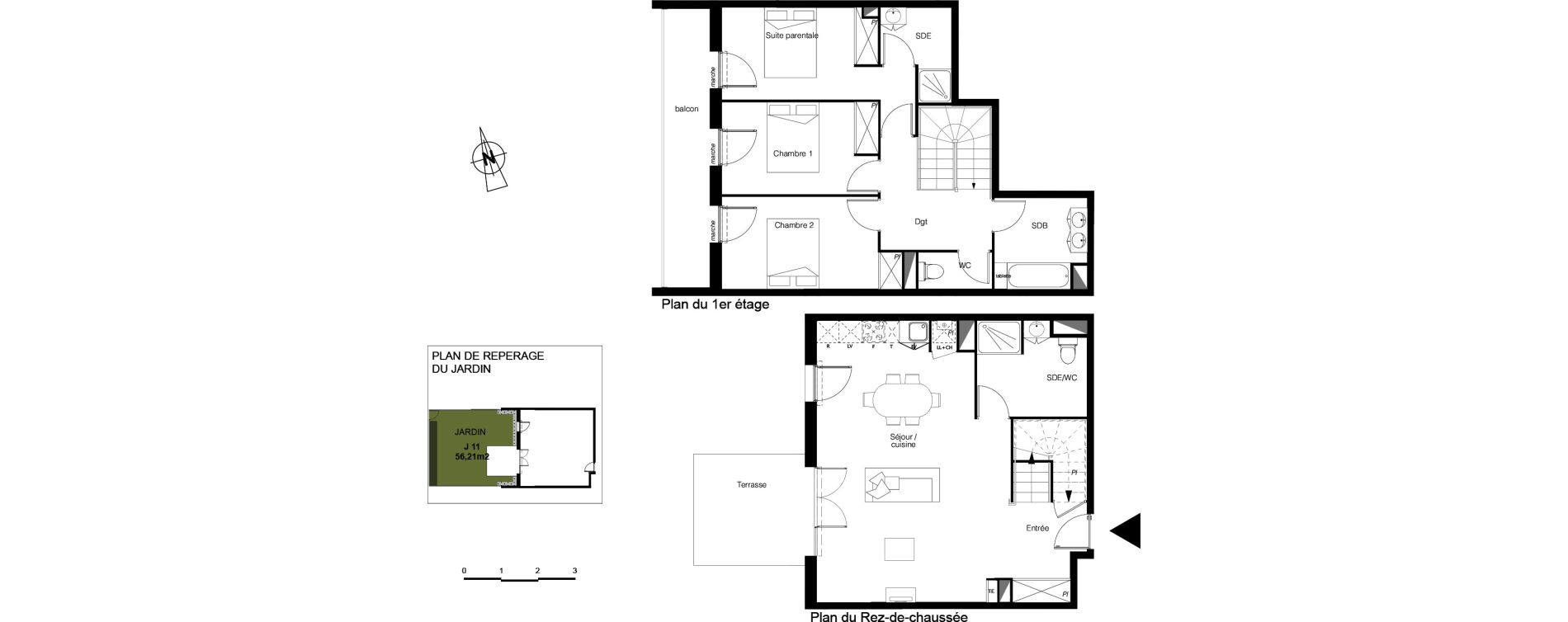Duplex T4 de 101,75 m2 &agrave; Balma Le ch&acirc;teau