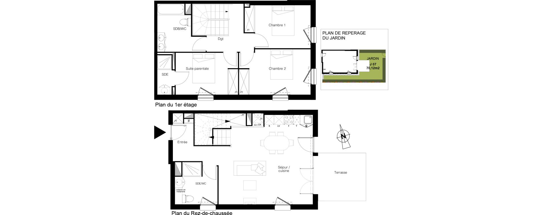 Duplex T4 de 91,88 m2 &agrave; Balma Le ch&acirc;teau