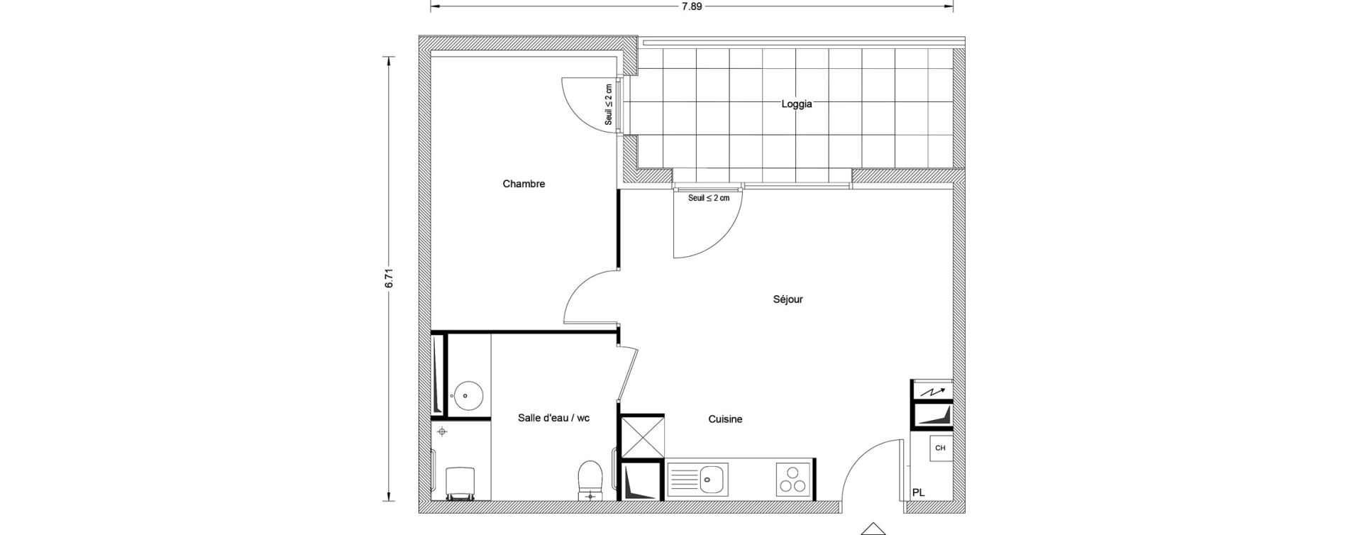 Appartement T2 de 41,02 m2 &agrave; Balma Centre