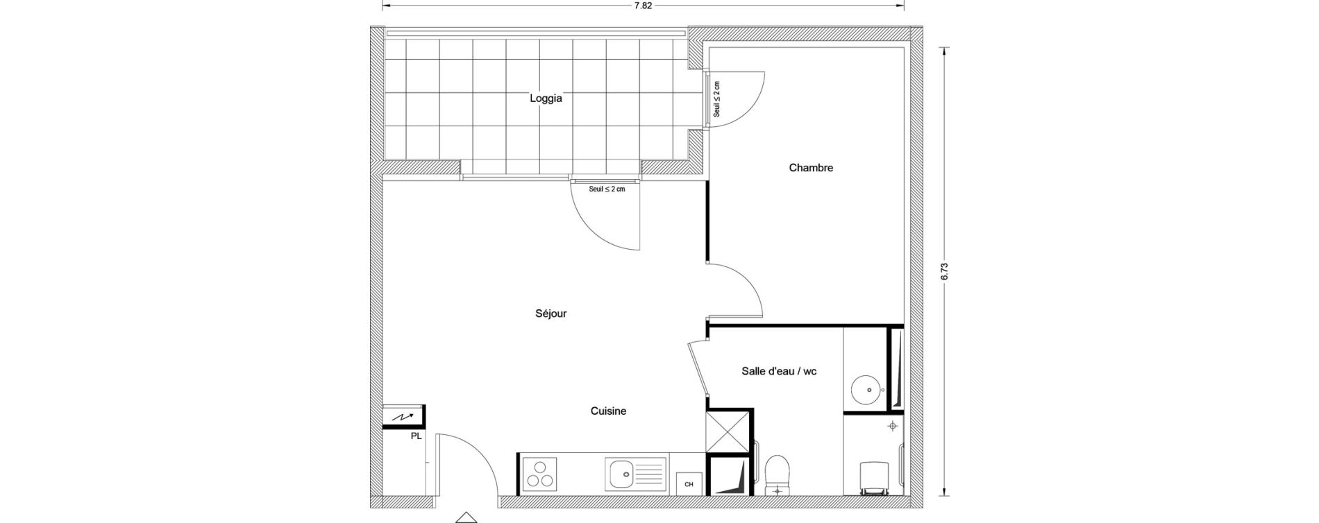 Appartement T2 de 41,29 m2 &agrave; Balma Centre