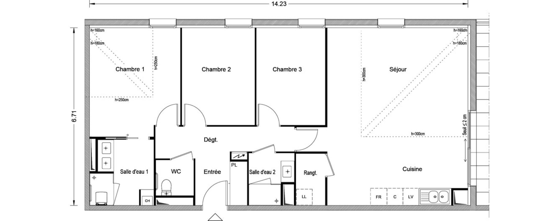 Appartement T4 de 90,98 m2 &agrave; Balma Centre