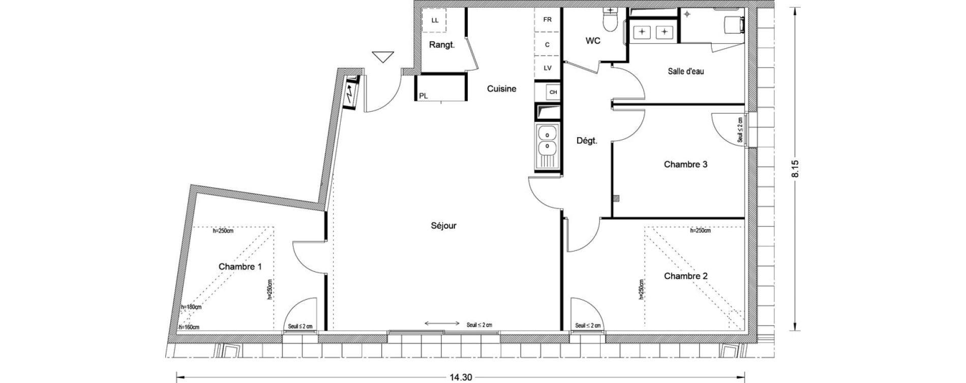 Appartement T4 de 88,93 m2 &agrave; Balma Centre