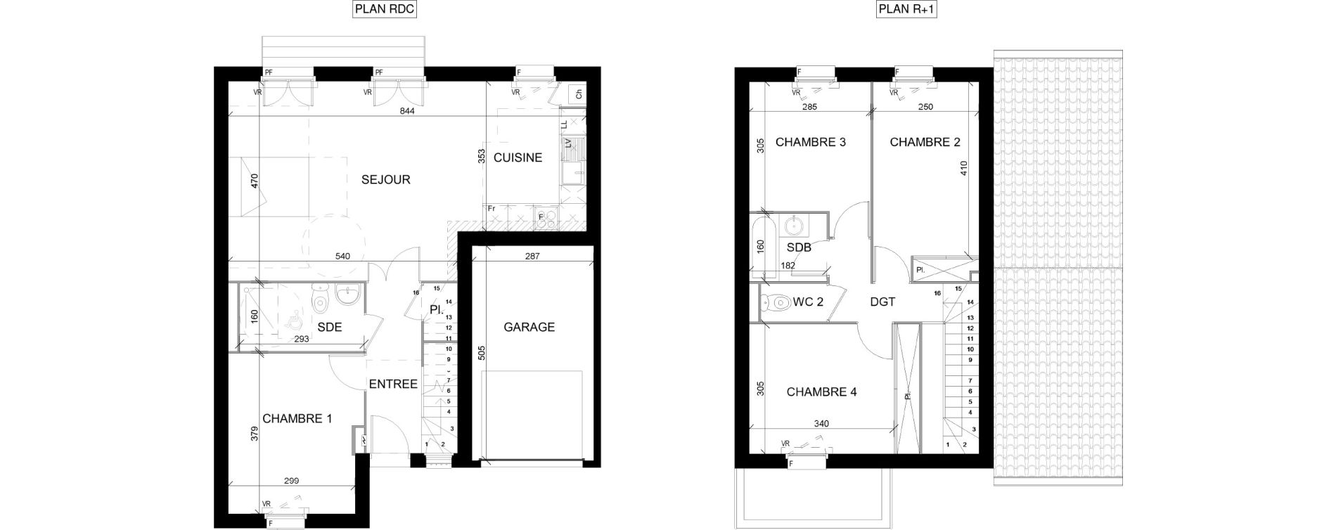 Maison T5 de 99,70 m2 &agrave; Bazi&egrave;ge Centre