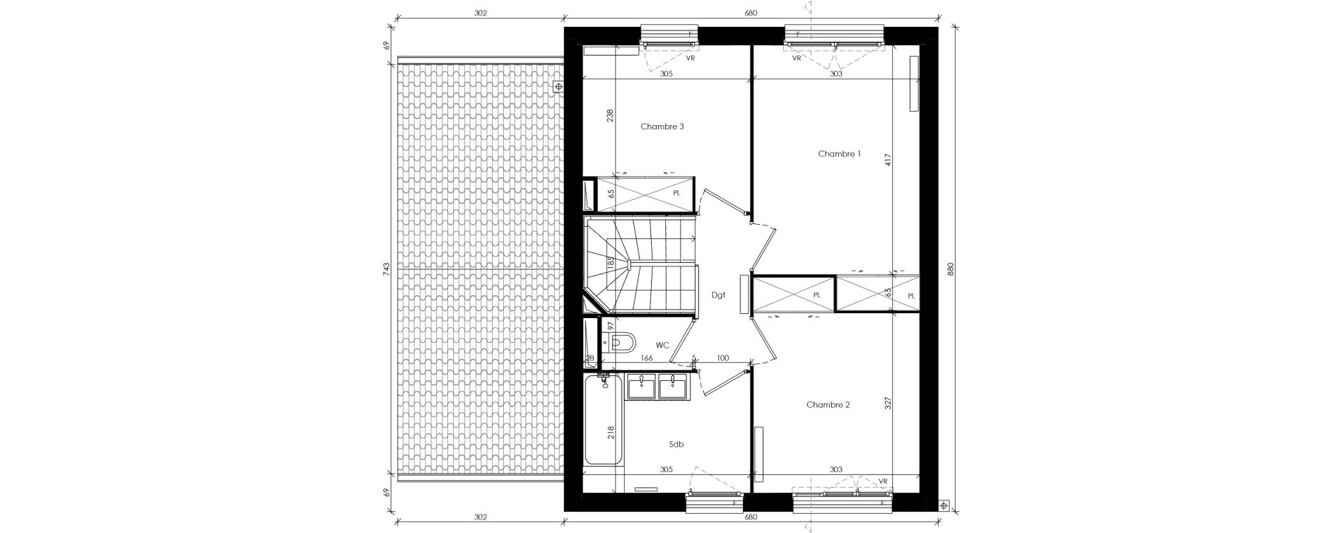 Maison T4 de 90,87 m2 &agrave; Beaupuy Centre