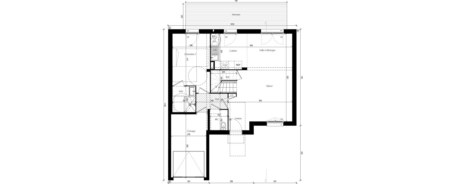 Maison T5 de 102,49 m2 &agrave; Beaupuy Centre