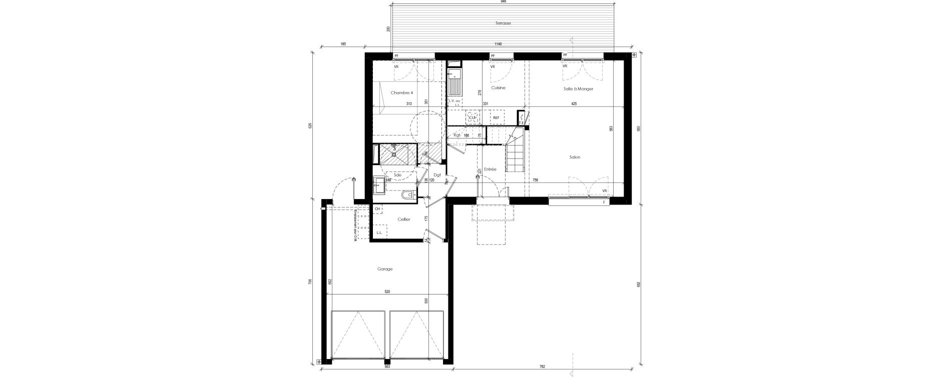 Maison T5 de 114,13 m2 &agrave; Beaupuy Centre