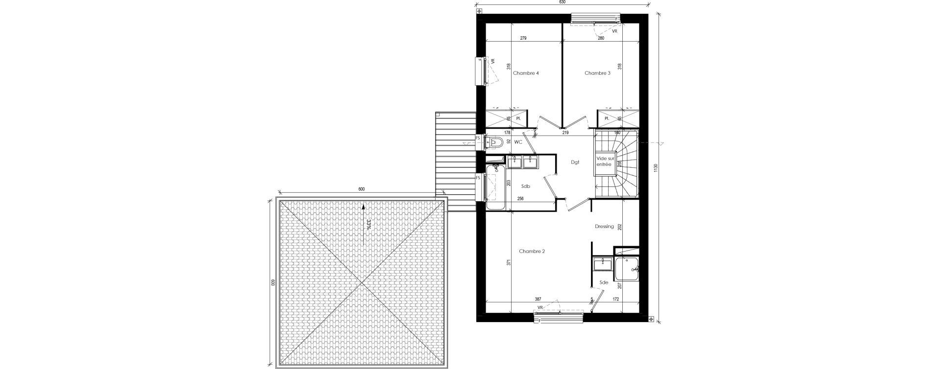 Maison T5 de 109,25 m2 &agrave; Beaupuy Centre