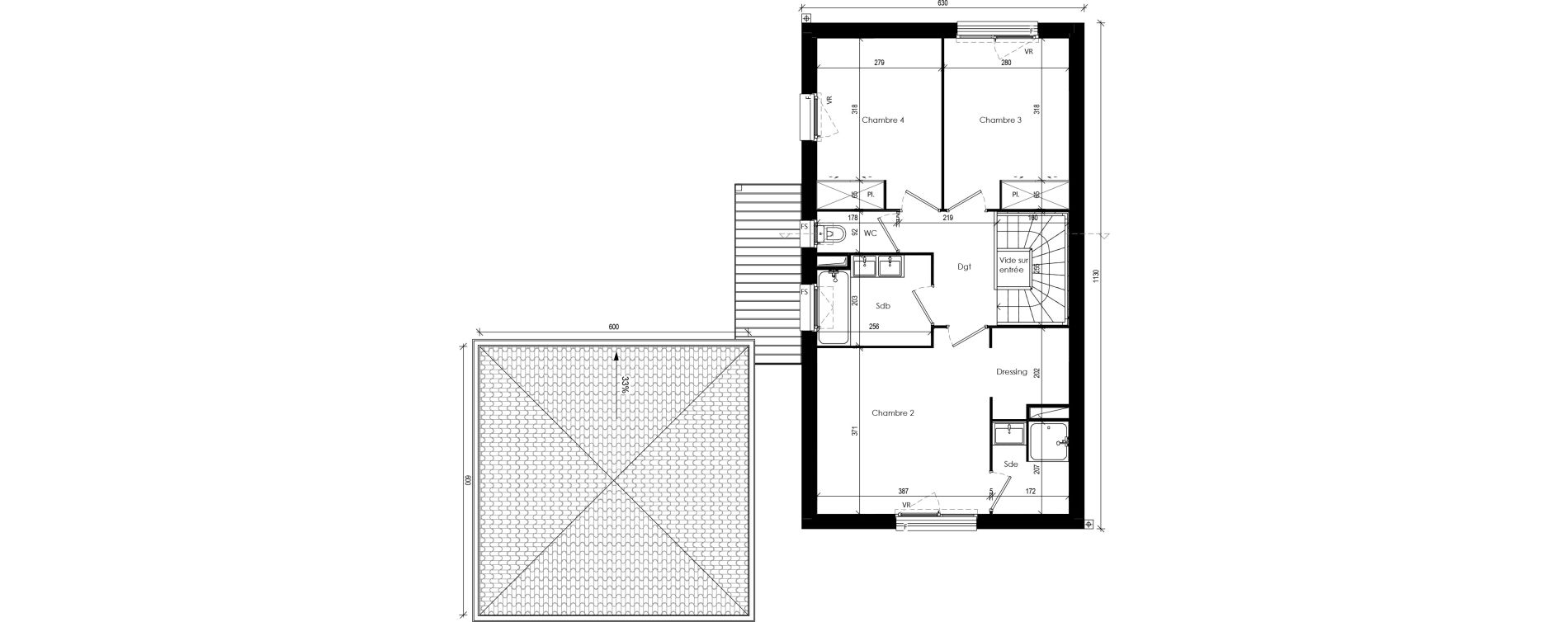 Maison T5 de 109,25 m2 &agrave; Beaupuy Centre