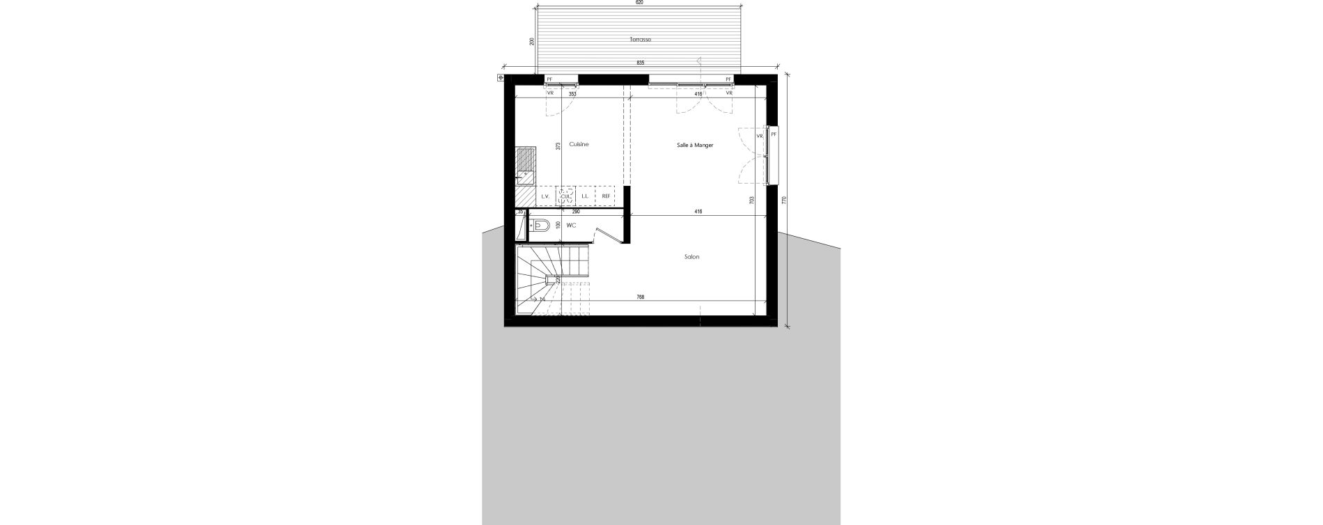 Maison T4 de 96,62 m2 &agrave; Beaupuy Centre