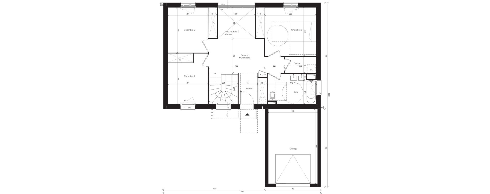 Maison T5 de 125,26 m2 &agrave; Beaupuy Centre