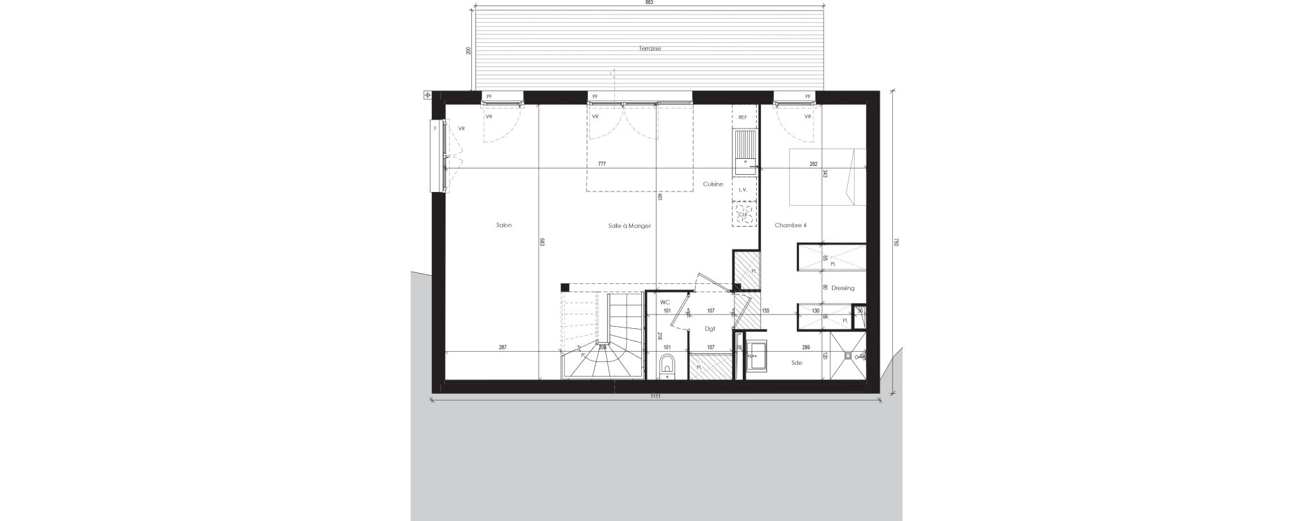 Maison T5 de 125,26 m2 &agrave; Beaupuy Centre