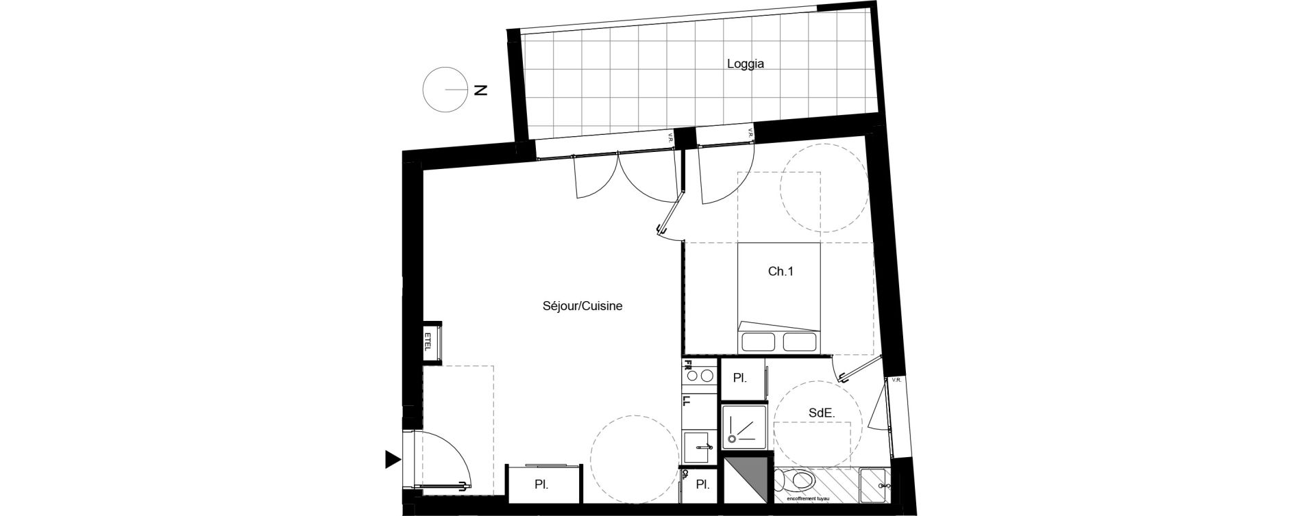Appartement T2 de 44,41 m2 &agrave; Beauzelle Zac andromede