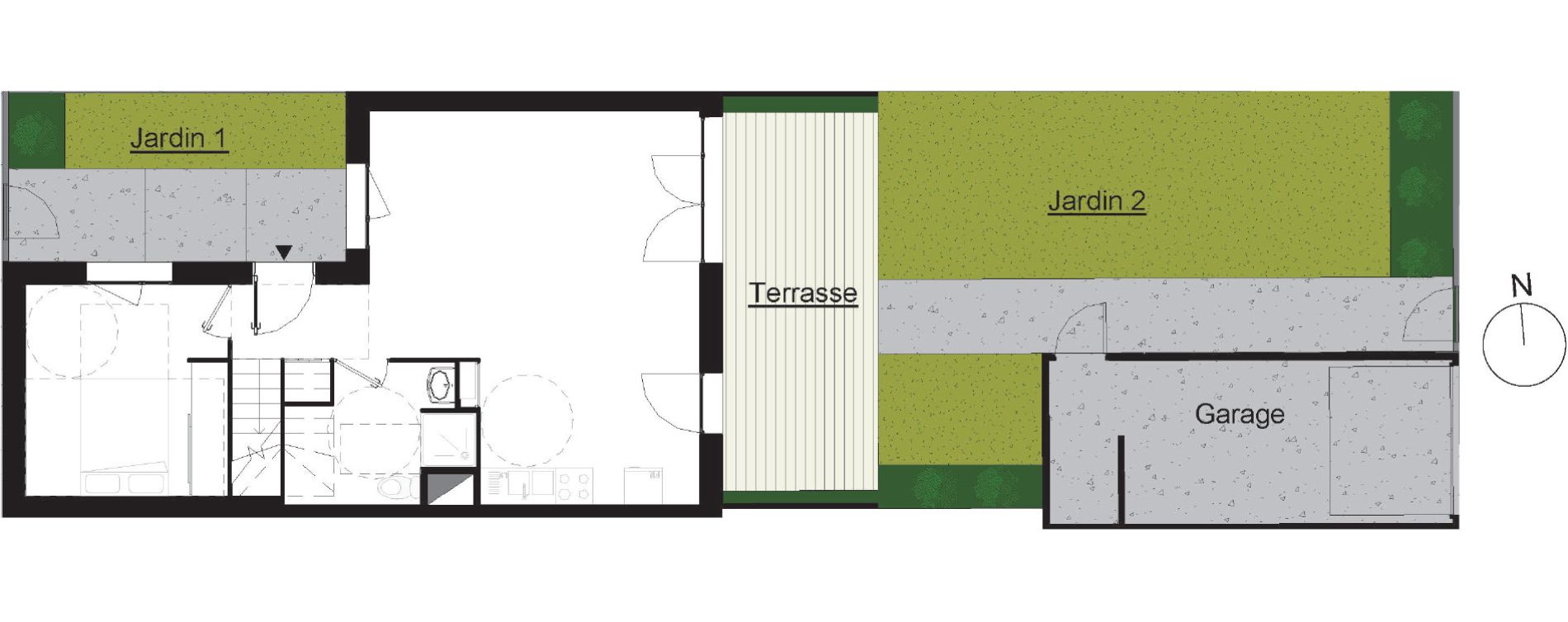 Villa T4 de 83,76 m2 &agrave; Beauzelle Zac andromede