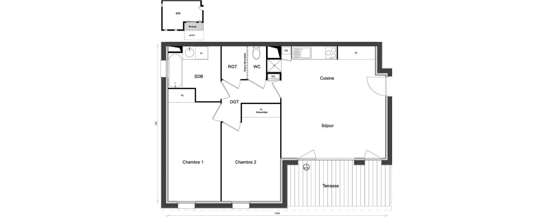 Appartement T3 de 65,95 m2 &agrave; Beauzelle Zac andromede