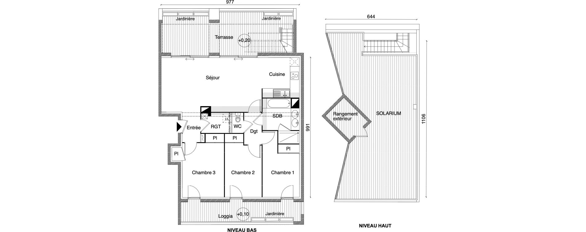 Appartement T4 de 85,95 m2 &agrave; Beauzelle Zac andromede