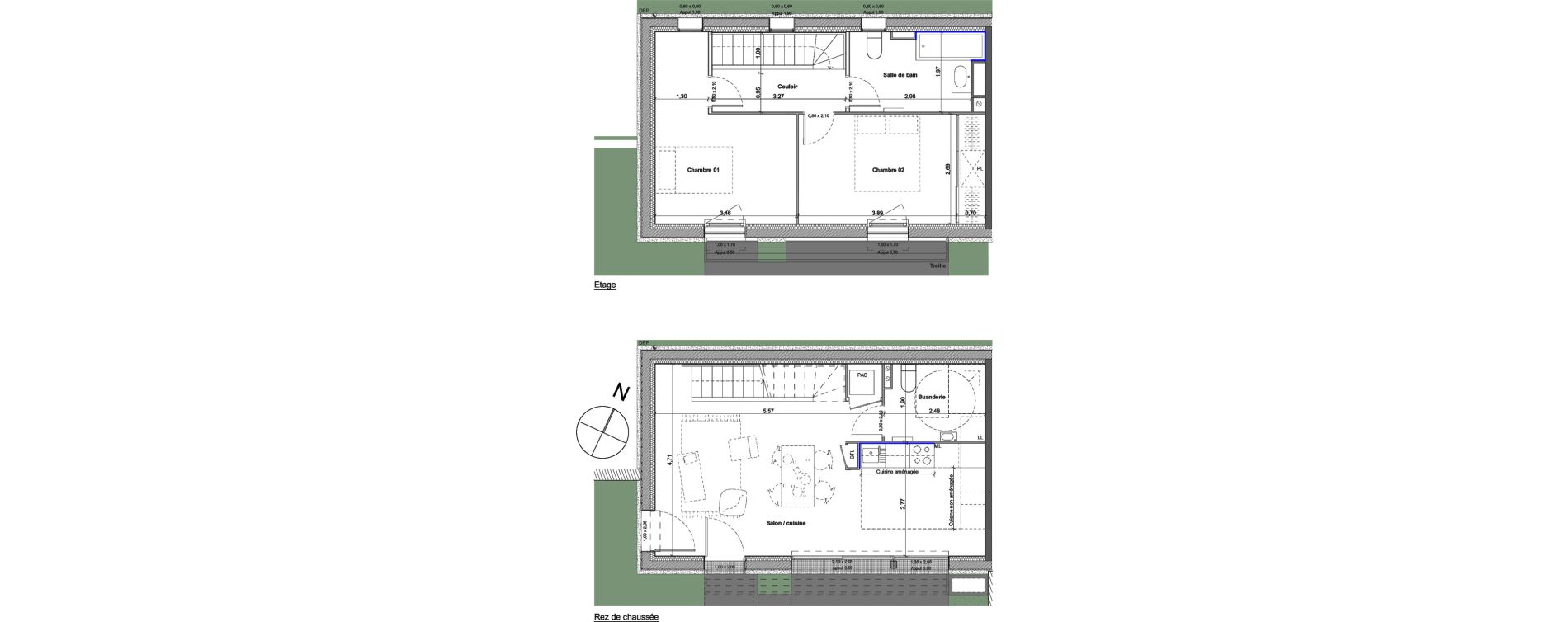 Villa T3 de 68,22 m2 &agrave; Beauzelle Zac andromede