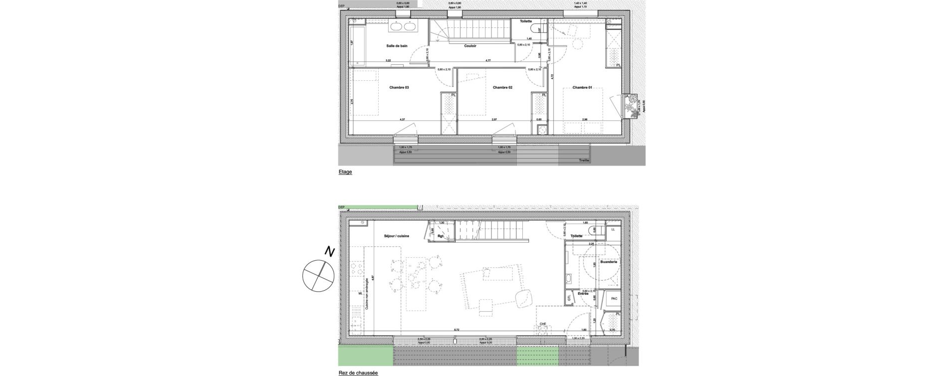 Villa T4 de 95,41 m2 &agrave; Beauzelle Zac andromede