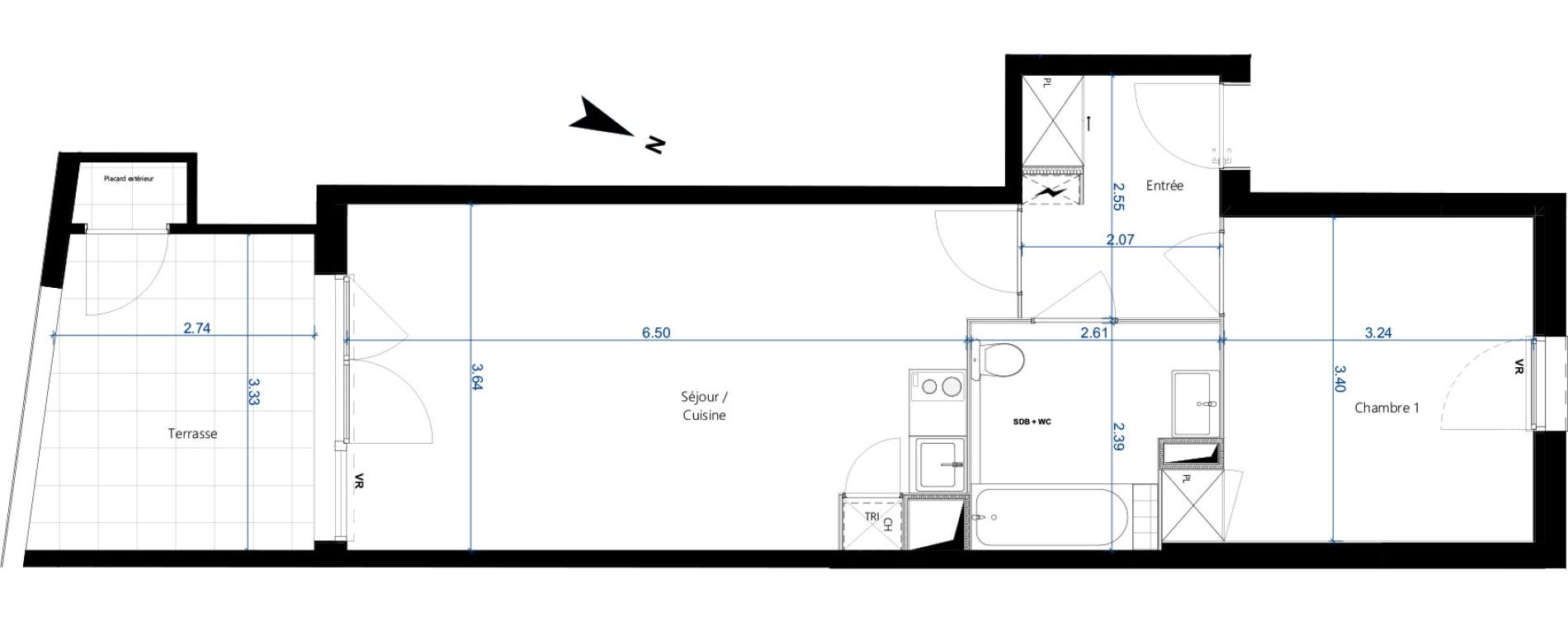 Appartement T2 de 45,50 m2 &agrave; Beauzelle Zac andromede