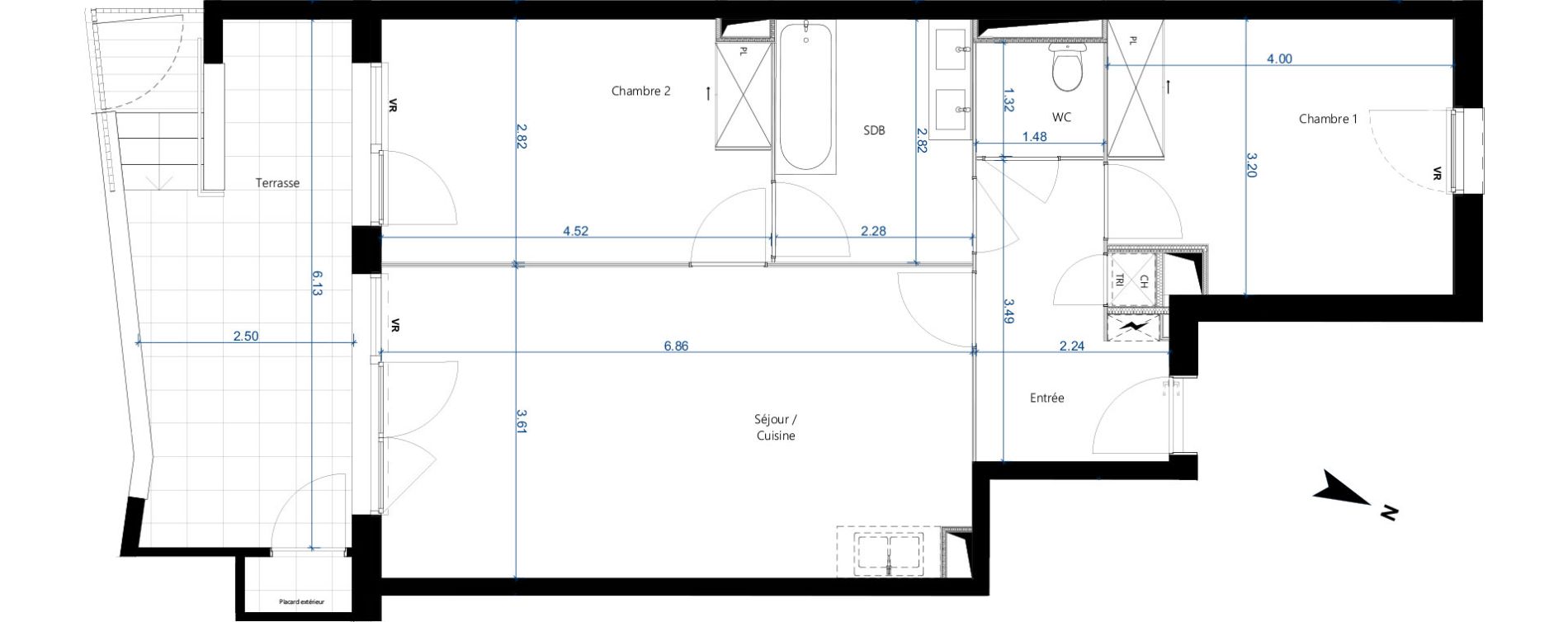 Appartement T3 de 64,12 m2 &agrave; Beauzelle Zac andromede