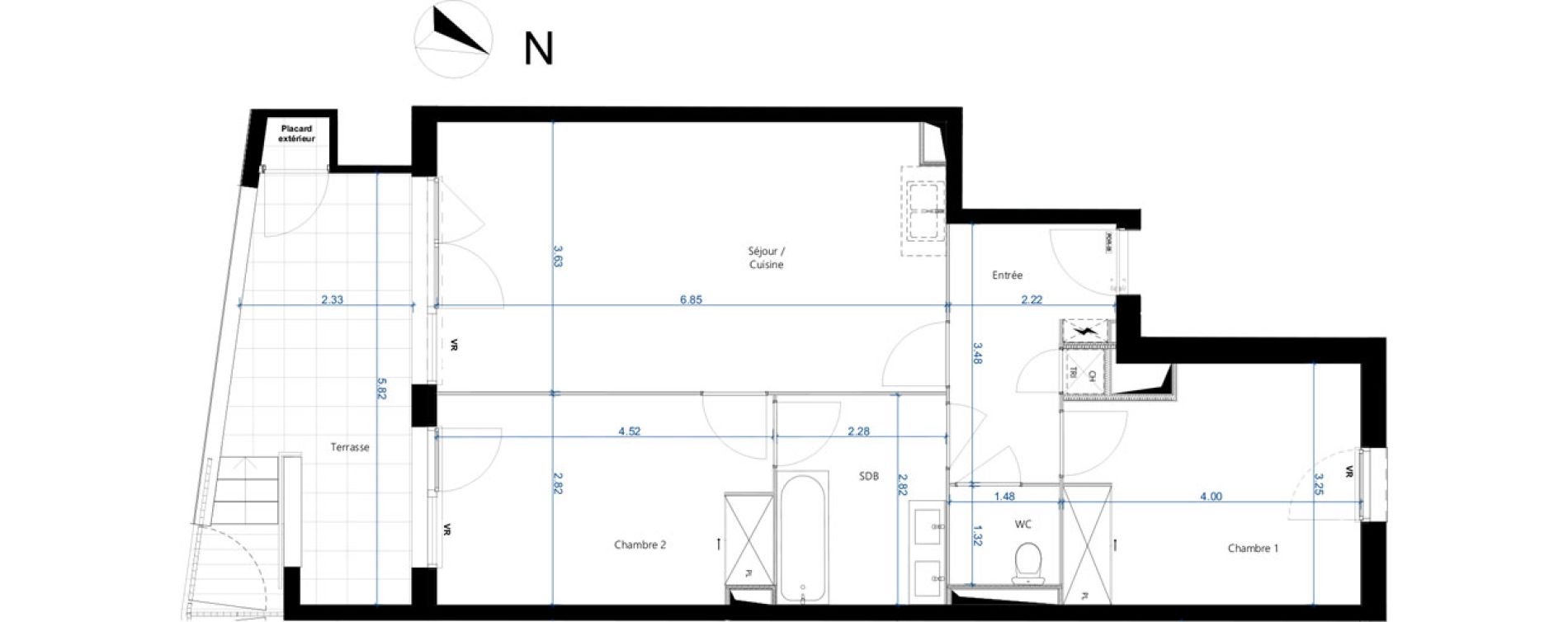 Appartement T3 de 64,28 m2 &agrave; Beauzelle Zac andromede