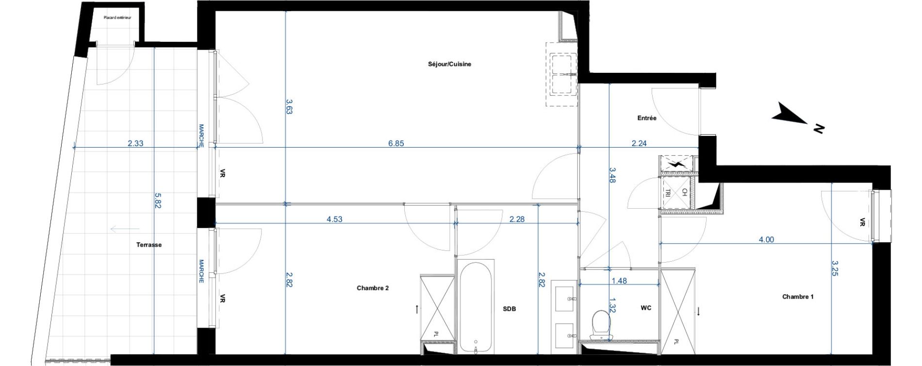 Appartement T3 de 64,43 m2 &agrave; Beauzelle Zac andromede