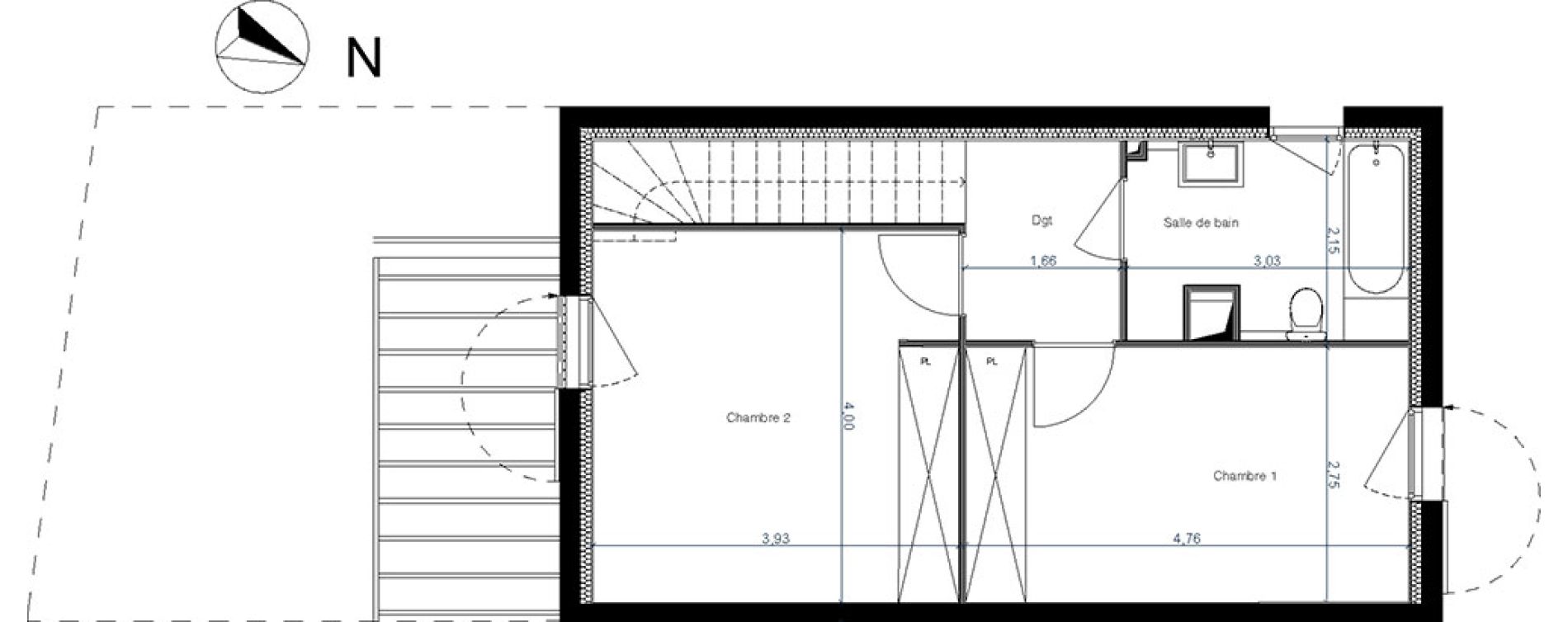 Appartement T3 de 73,71 m2 &agrave; Beauzelle Zac andromede