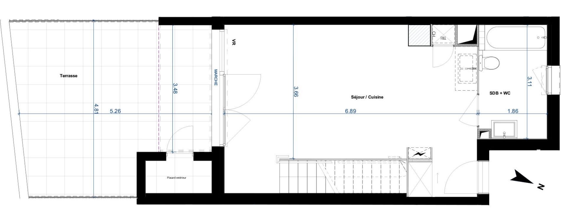 Appartement T3 de 69,68 m2 &agrave; Beauzelle Zac andromede