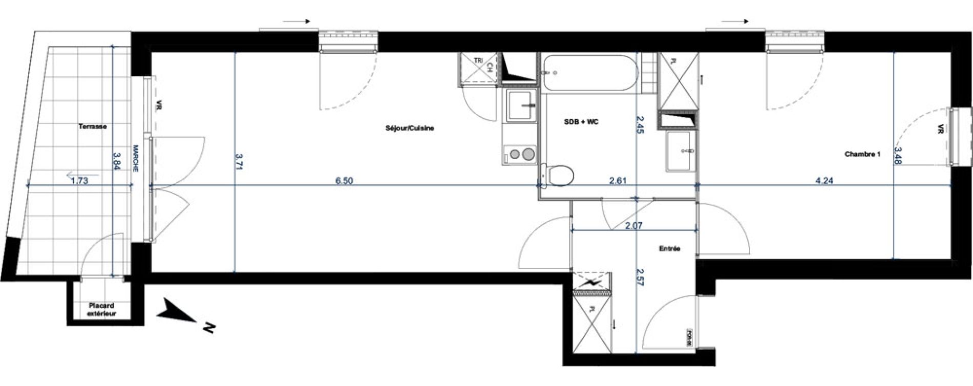 Appartement T2 de 50,31 m2 &agrave; Beauzelle Zac andromede