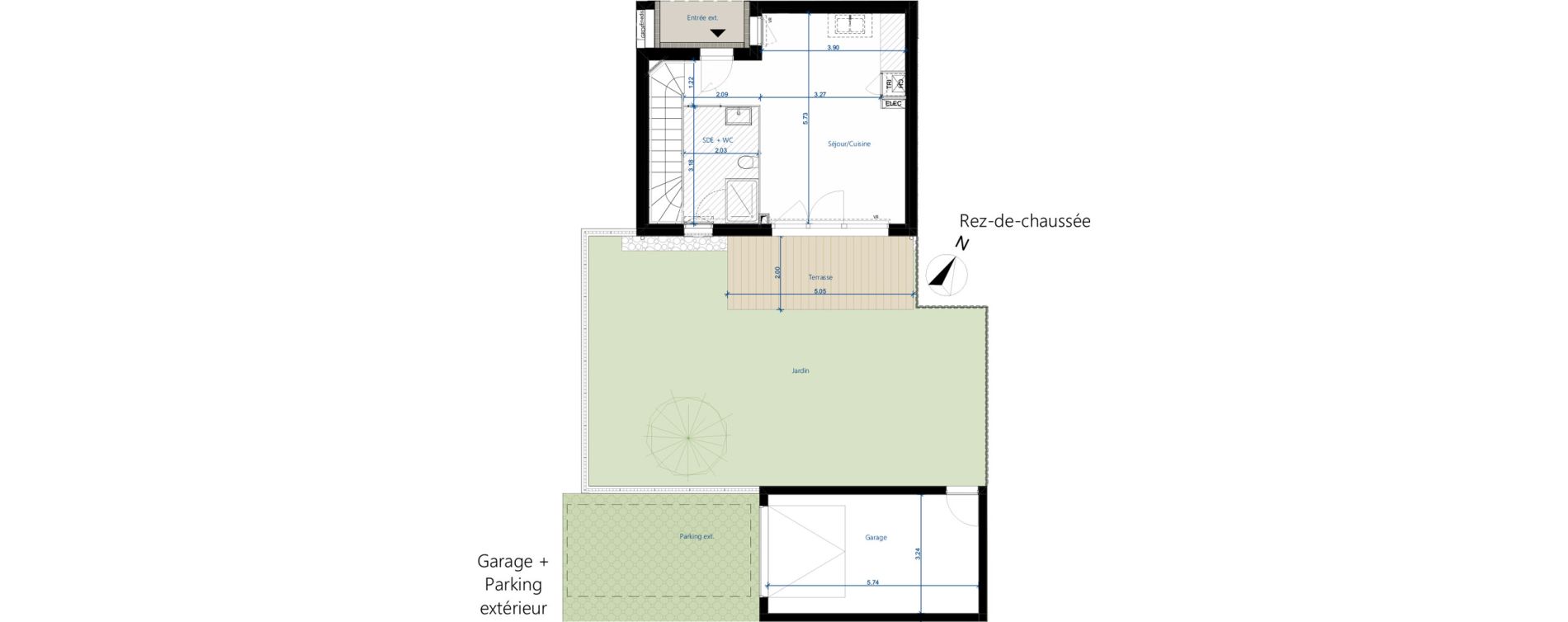 Villa T3 de 66,28 m2 &agrave; Beauzelle Zac andromede