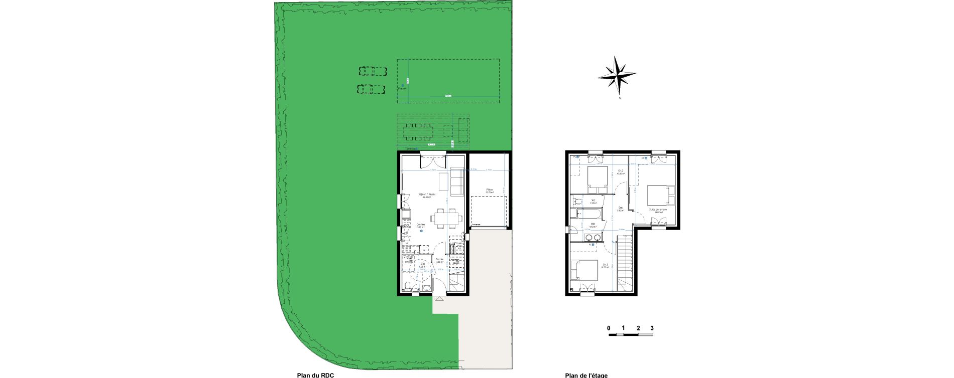 Maison T4 de 89,03 m2 &agrave; Bessi&egrave;res Centre