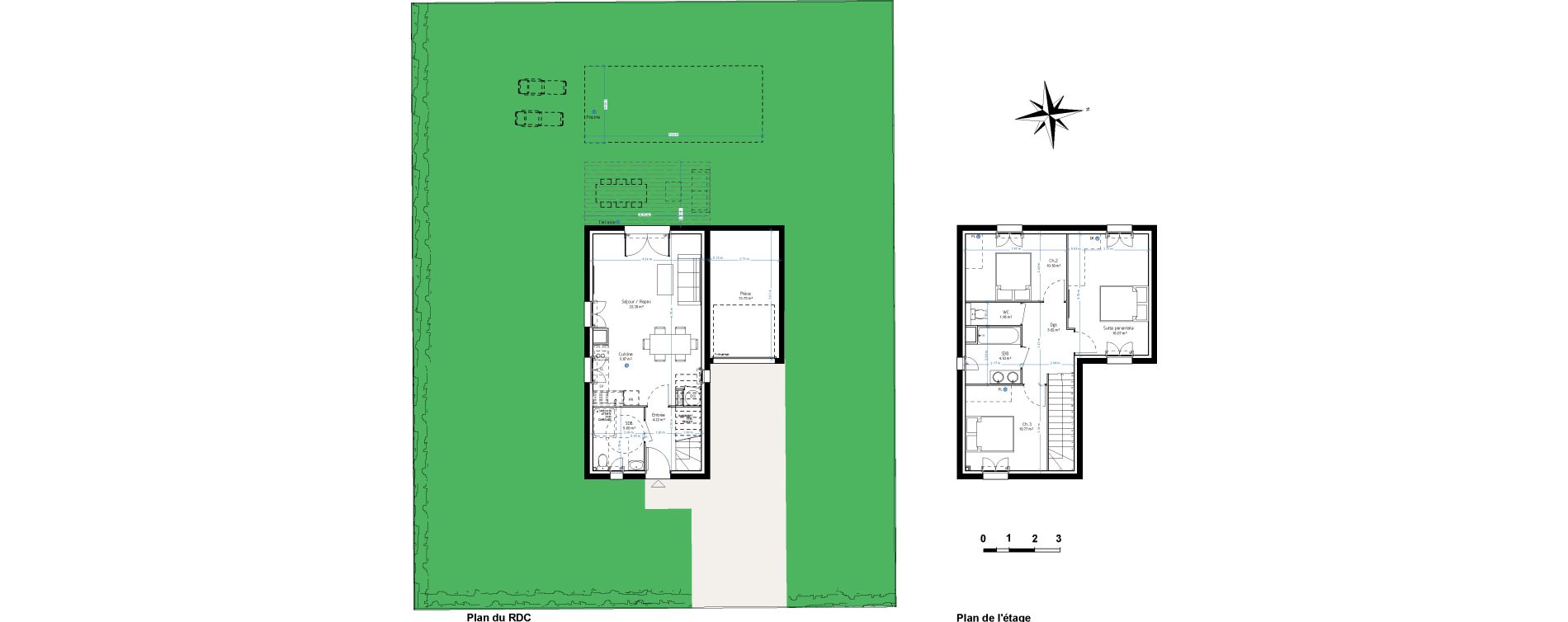 Maison T4 de 89,03 m2 &agrave; Bessi&egrave;res Centre