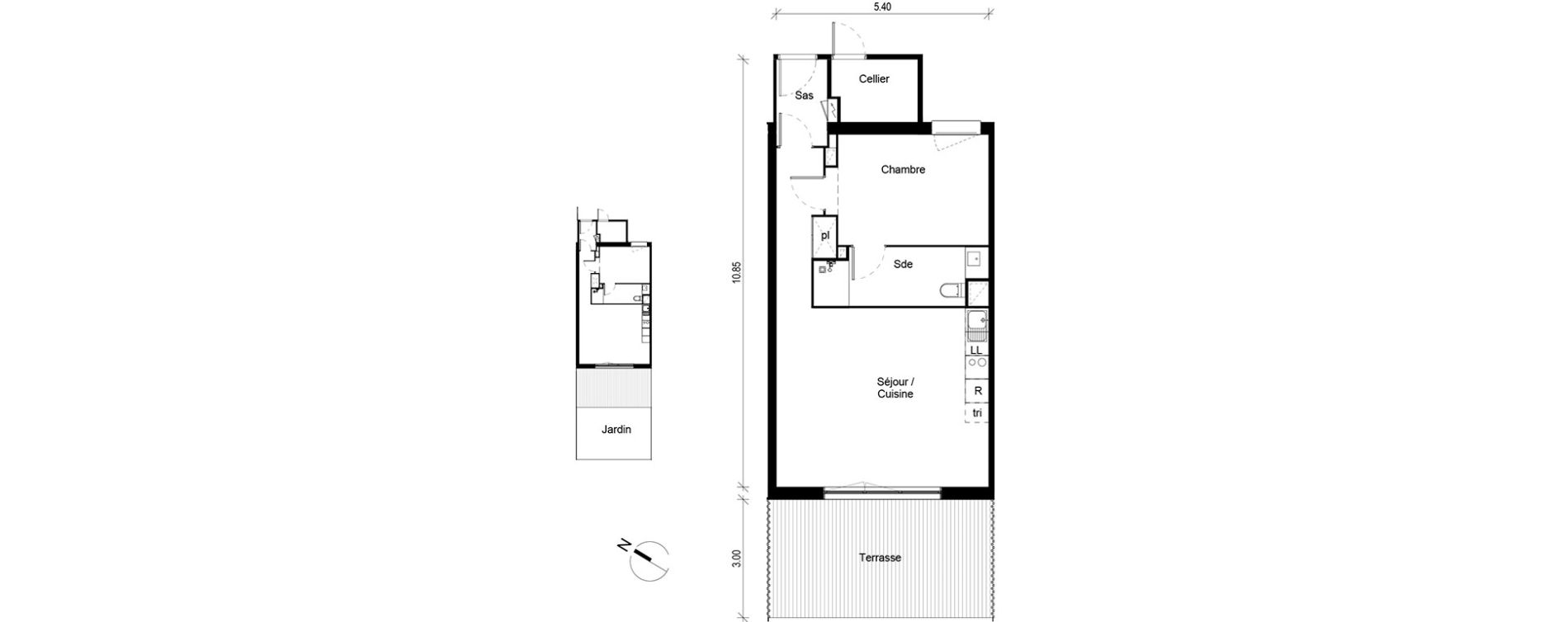Appartement T2 de 49,23 m2 &agrave; Blagnac Andromede