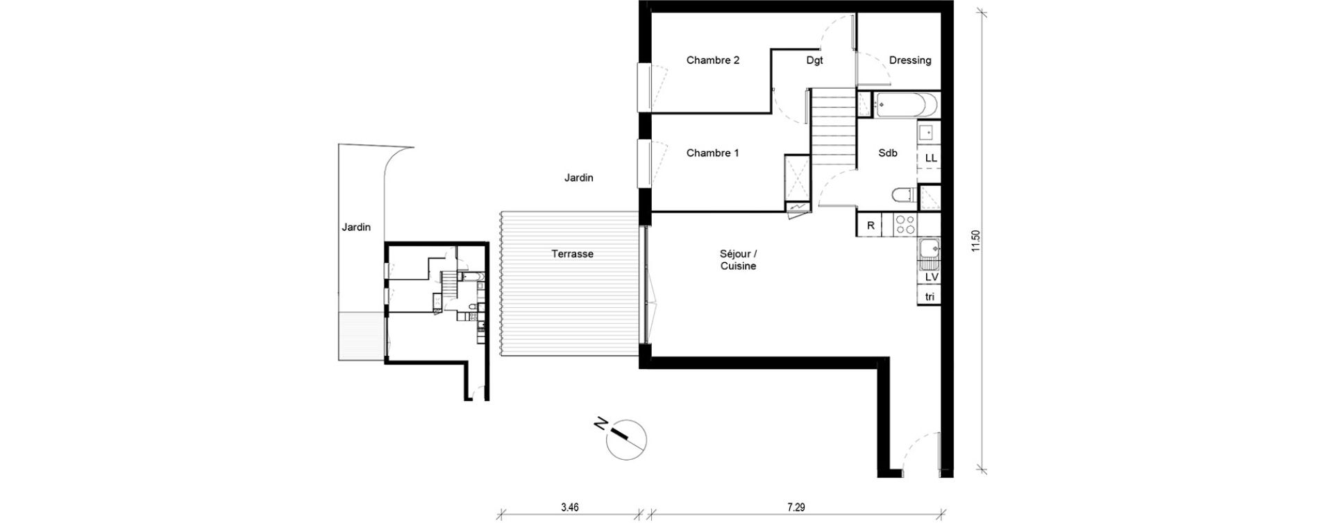 Appartement T3 de 62,55 m2 &agrave; Blagnac Andromede