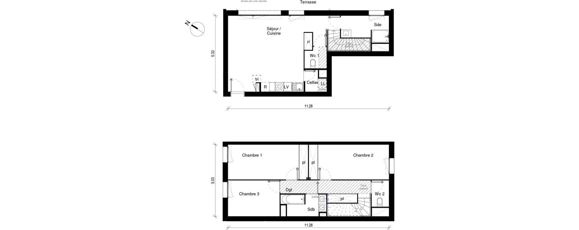 Appartement T4 de 93,18 m2 &agrave; Blagnac Andromede