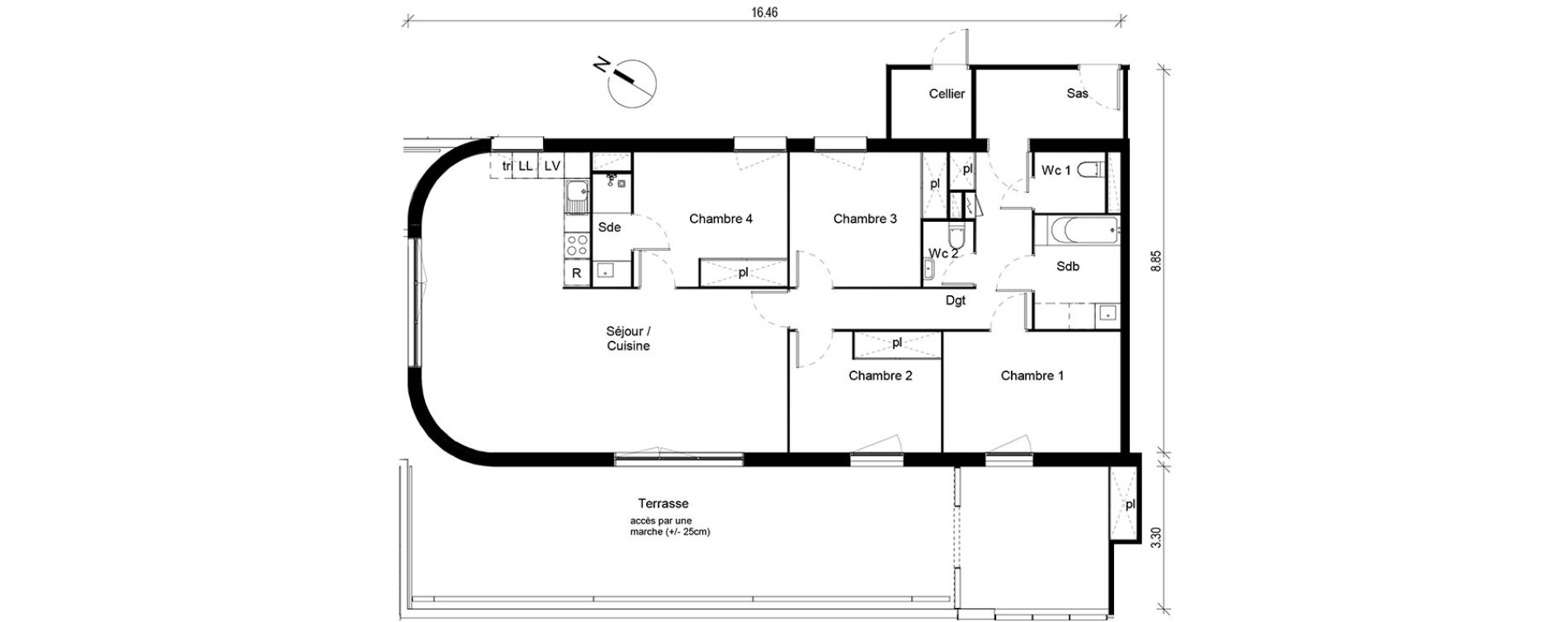 Appartement T5 de 112,51 m2 &agrave; Blagnac Andromede