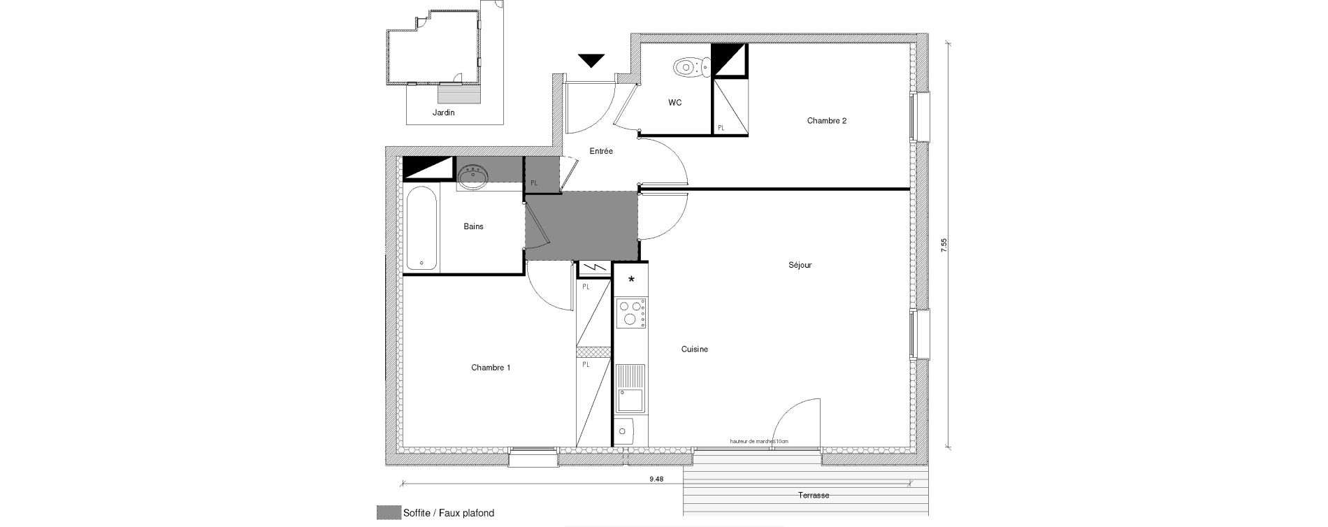 Appartement T3 de 61,79 m2 &agrave; Blagnac Odyssud