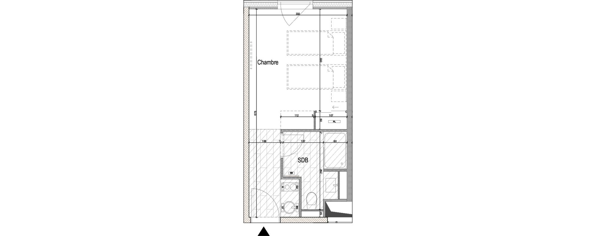 Appartement T1 de 20,98 m2 &agrave; Blagnac Andromede