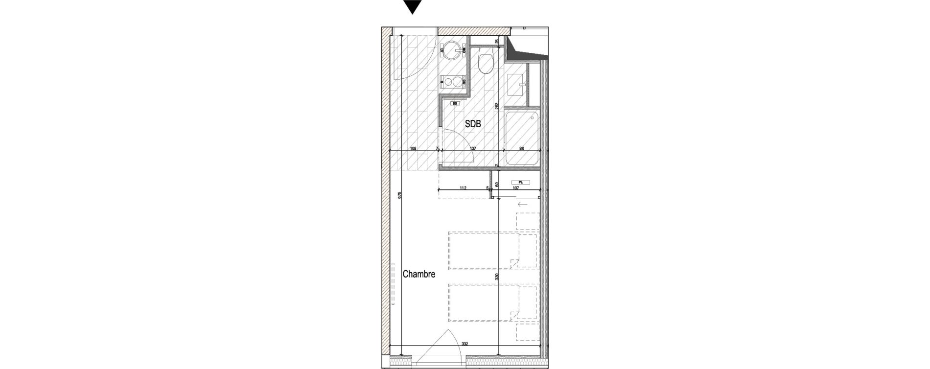 Appartement T1 de 20,98 m2 &agrave; Blagnac Andromede