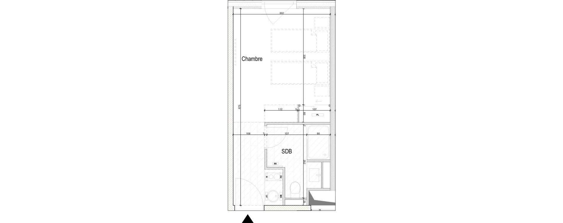 Appartement T1 de 20,98 m2 &agrave; Blagnac Andromede